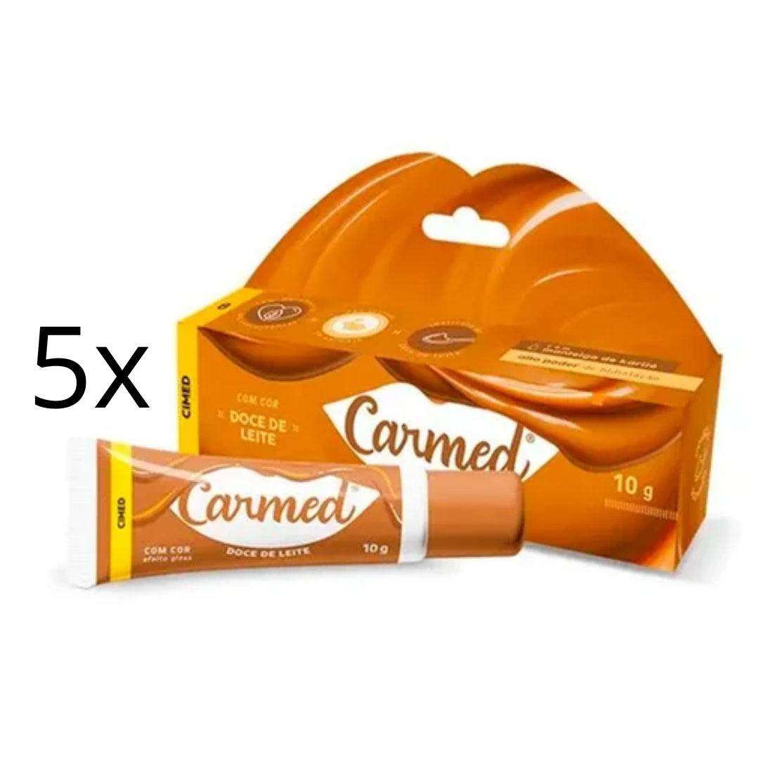 Lot of 5 Cimed Carmed Doce de Leite Lip Gloss Moisturizer 10g Vegan