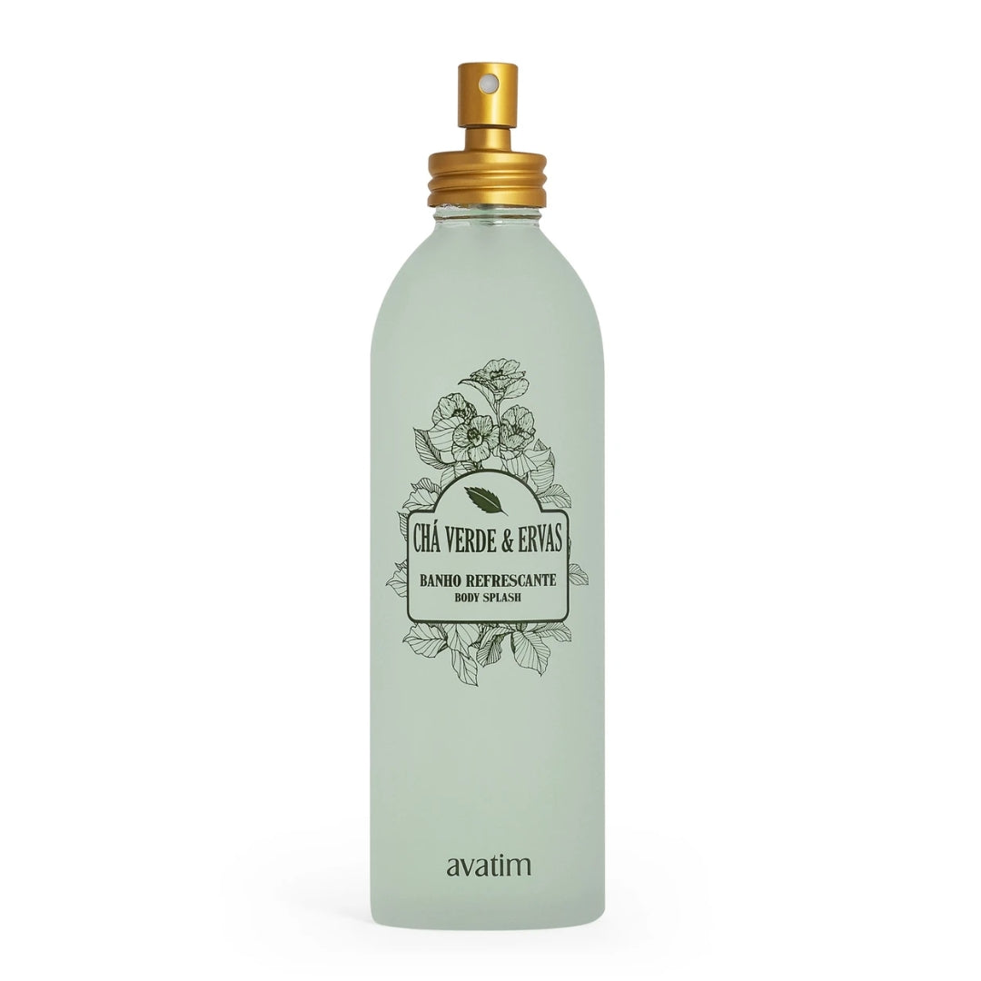 Banho Refrescante Green Tea Herbs Post Bath Body Cologne 200ml Avatim