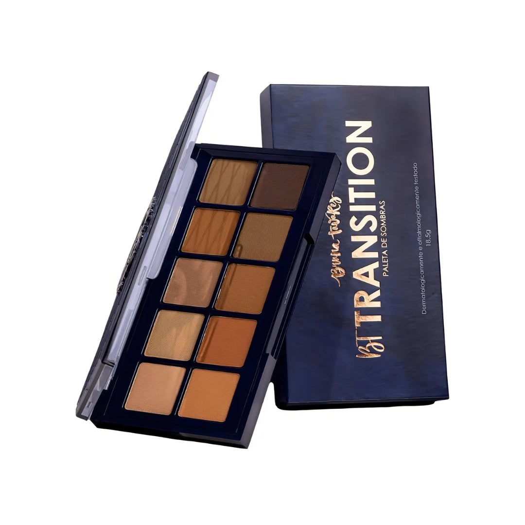 Bruna Tavares Transition Eyeshadow Palette 10 Shades Makeup 18,5g