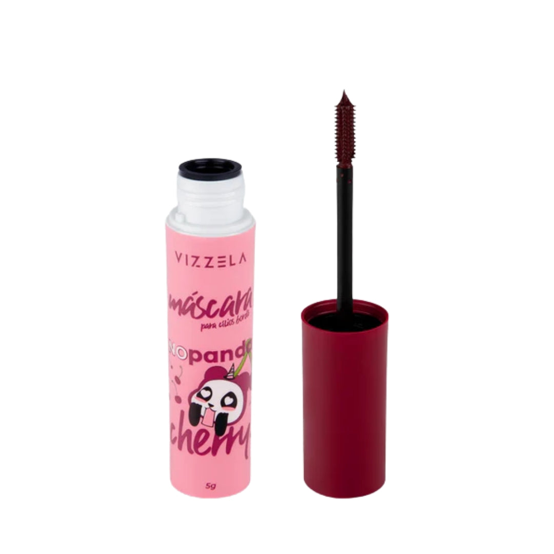 No Panda High Definition Eye Mascara Cherry Bordo Color 5g Vizzela Makeup
