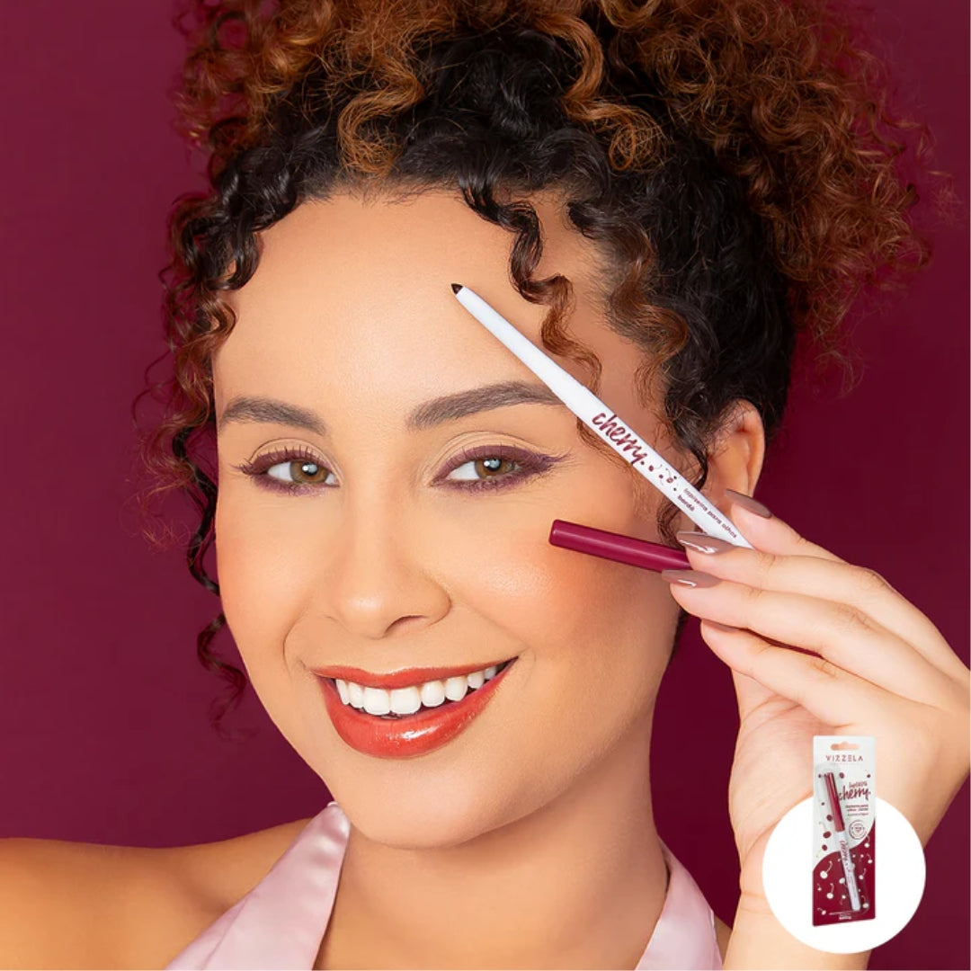 Red Mocha Blush Eye Pencil Mascara Lip Tint Gloss Makeup Kit Vizzela