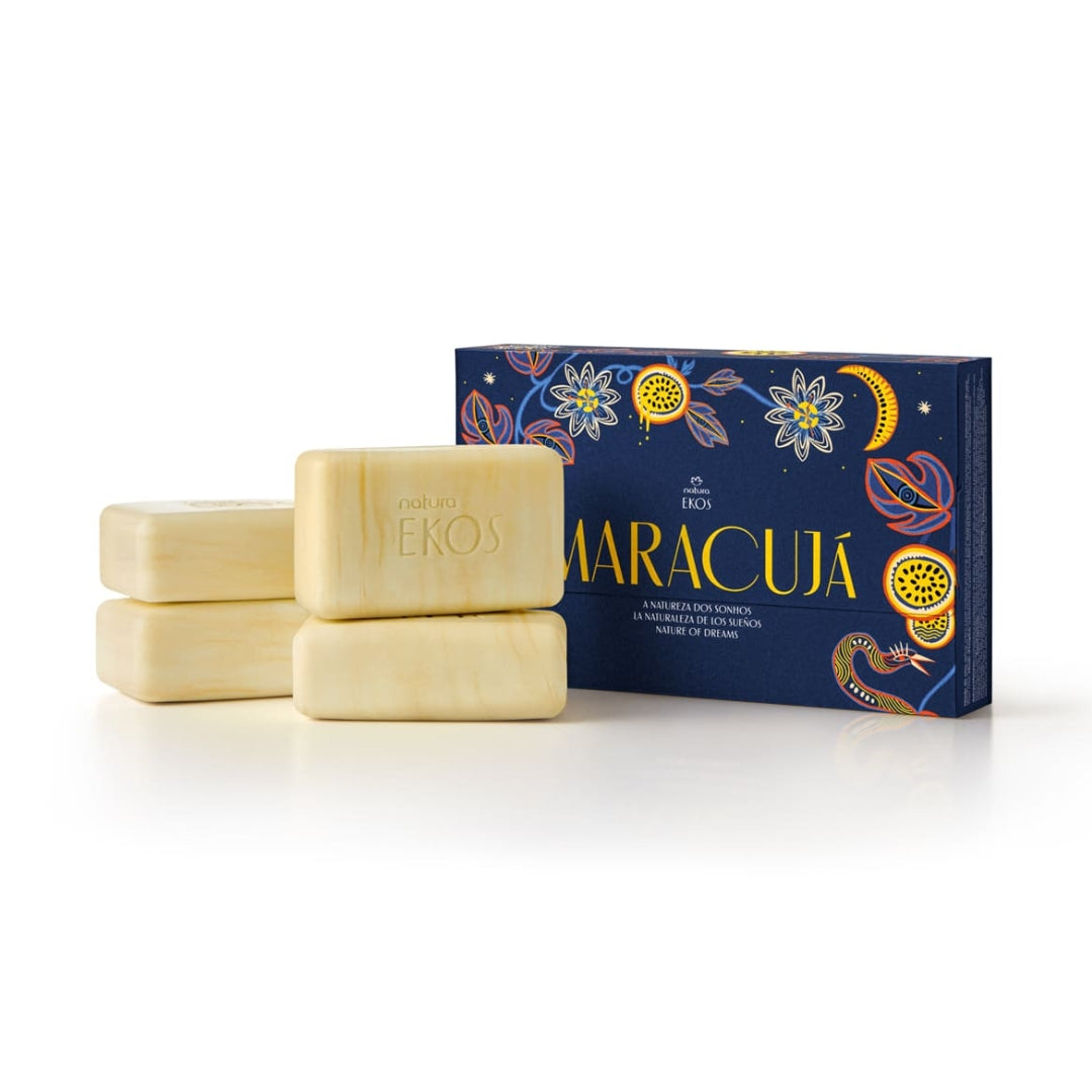 Ekos Passion Fruit Vegetable Bar Soap Natureza dos Sonhos 4x 100g Natura