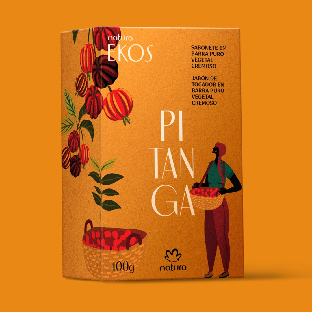 Lot of 5 Ekos Pitanga Creamy Pure Vegetable Bar Soap 100g Natura Skin Care