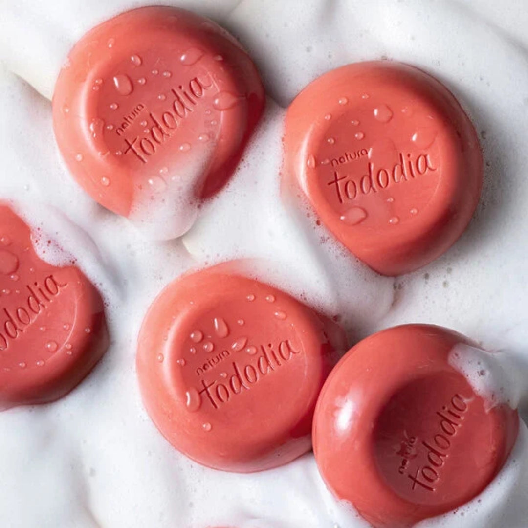 Natura Todo Dia Pure Vegetable Bar Soap Strawberry and Golden Vanilla (5 units)