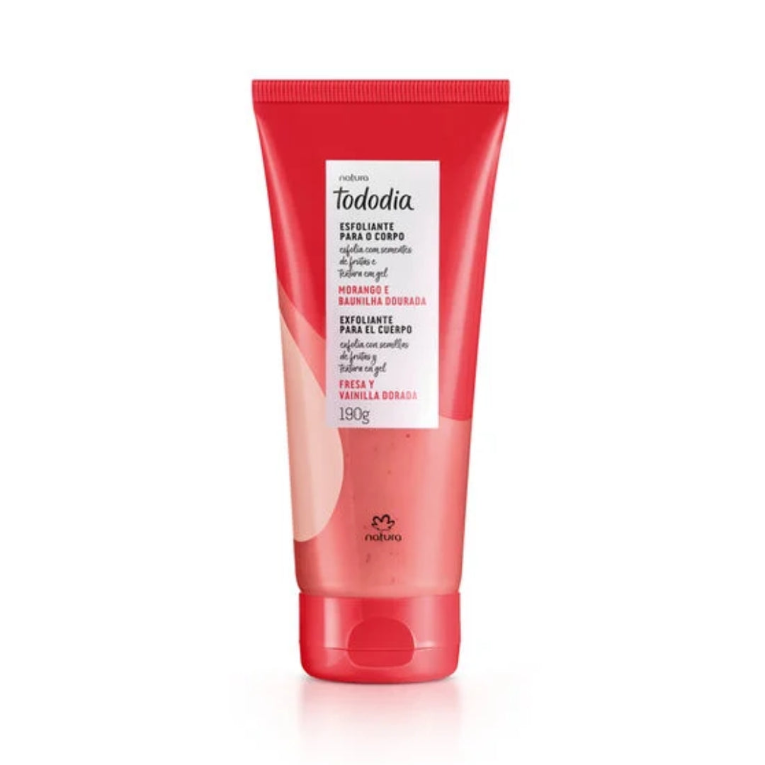 Natura Todo Dia Strawberry and Golden Vanilla Body Scrub Skin Care 190g