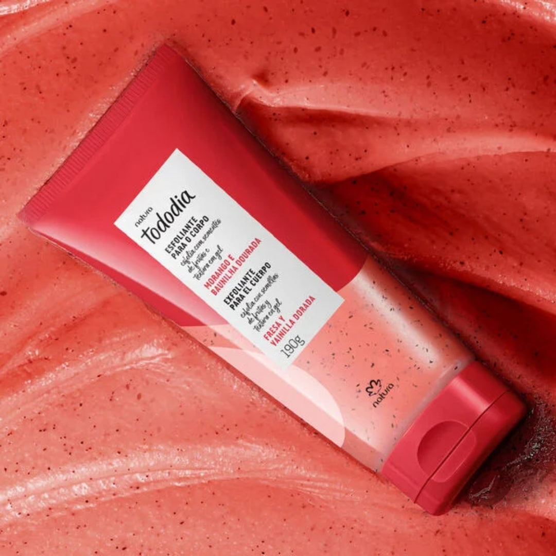 Natura Todo Dia Strawberry and Golden Vanilla Body Scrub Skin Care 190g