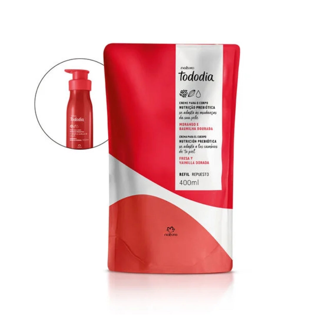 Natura Todo Dia Strawberry Vanilla Nourishing Body Deodorant Cream Refill