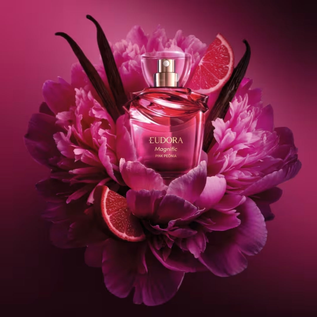 Magnific Pink Peony Eau de Cologne Floral Gourmand Perfume 75ml Eudora