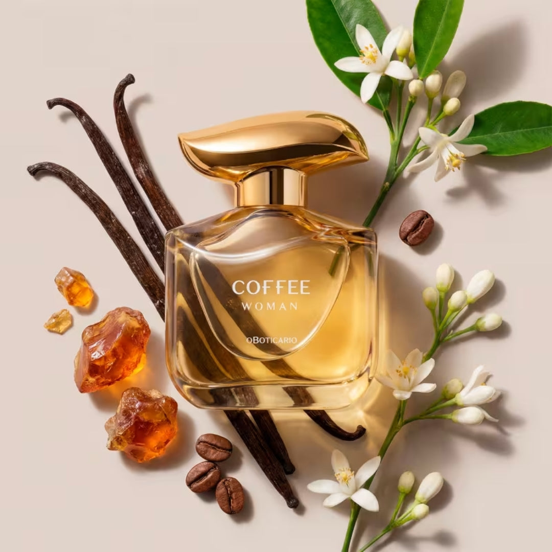 Coffee Woman Amber Floral Cologne Vanilla Jasmine Fragrance 100ml o Boticário