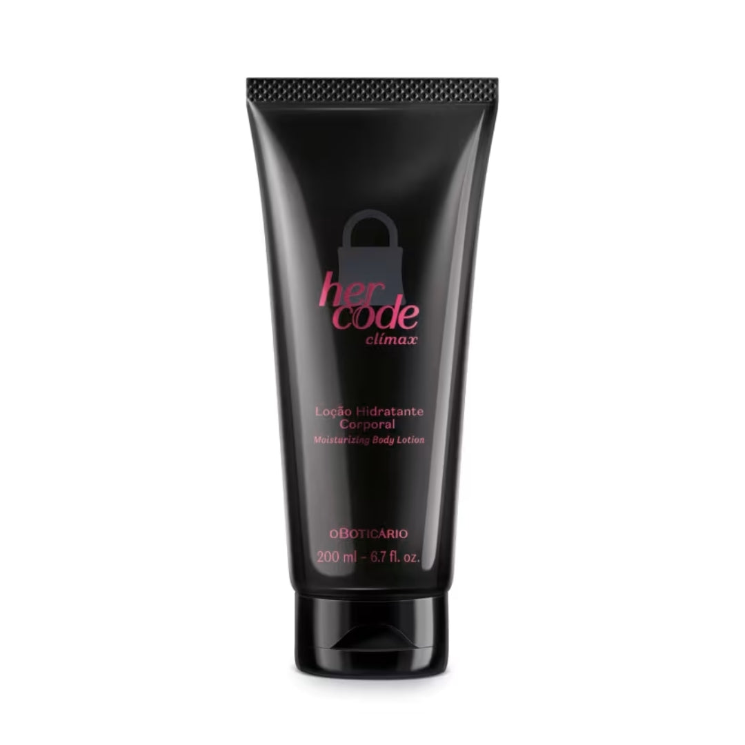Her Code Clímax Lotion Chocolate Noir Sandalwood Moisturizer 200ml o Boticário