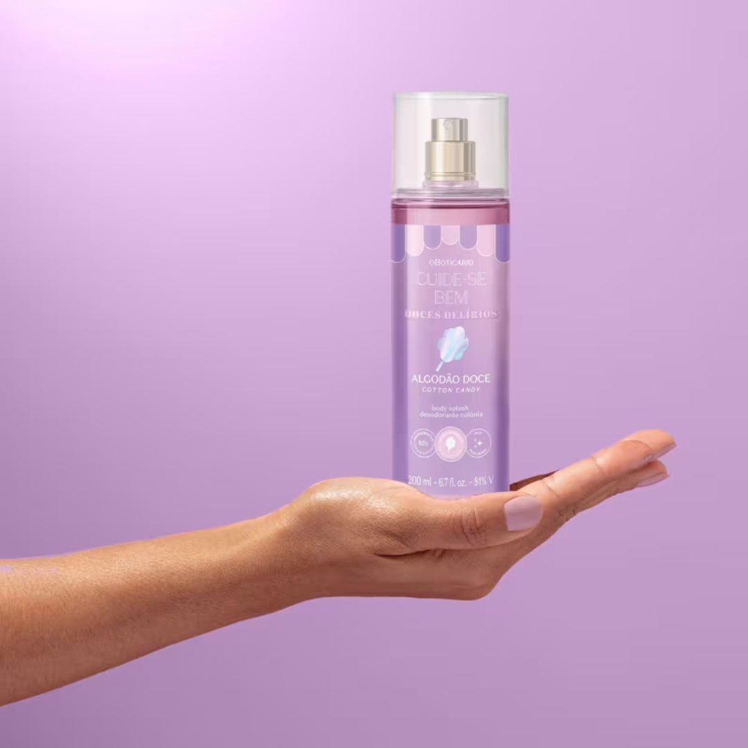 Cuide-se Bem Cotton Candy Body Splash Fragrance Mist 200ml o Boticário