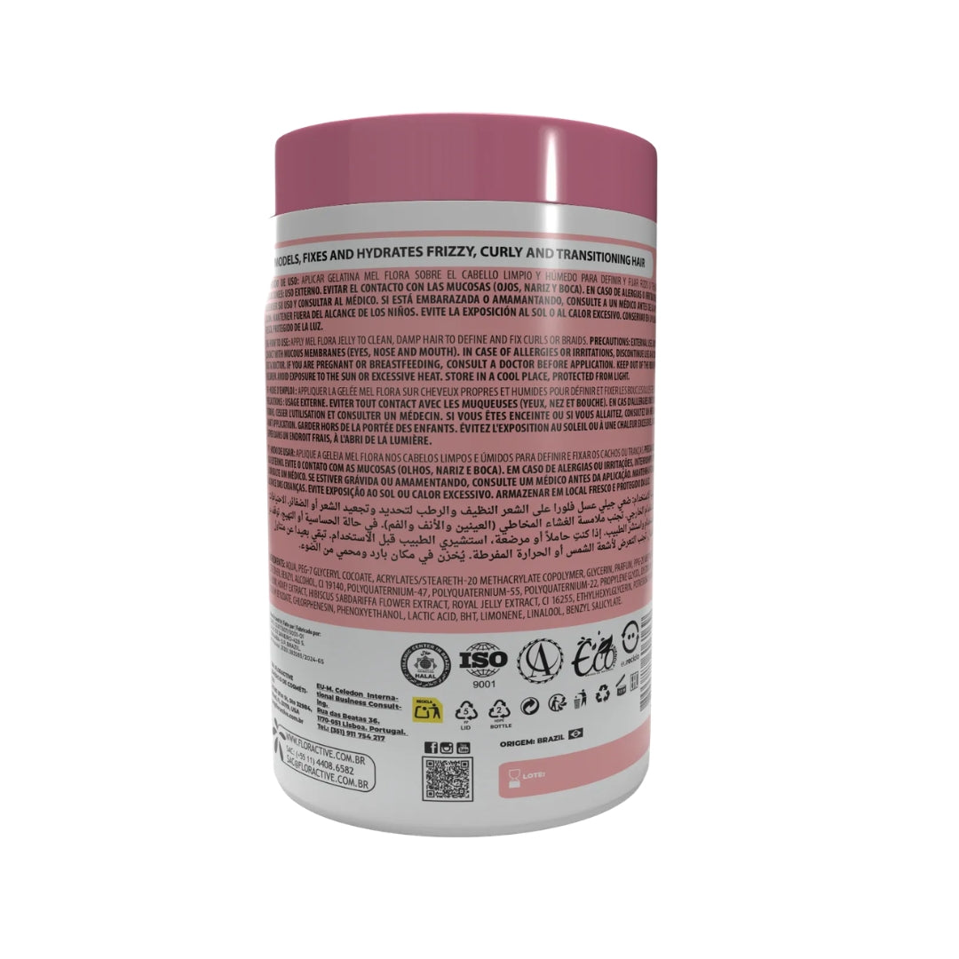 Mel Flora Curl Jelly Hydrating Definition & Anti-Frizz Hair Cream 1Kg Floractive