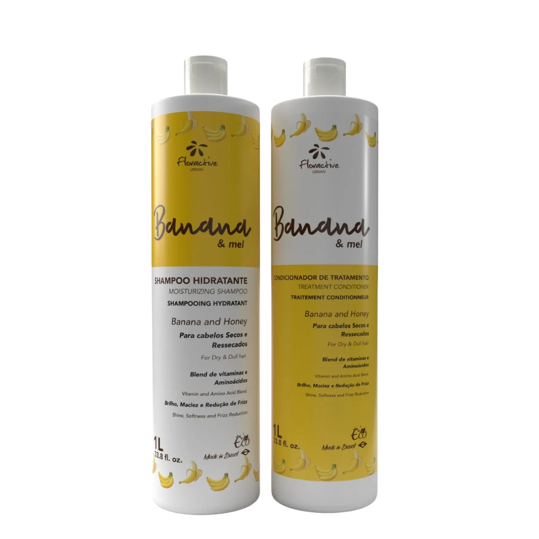 Banana & Honey Nourishing Treatment Dry Hair Maintenance Set Floractive