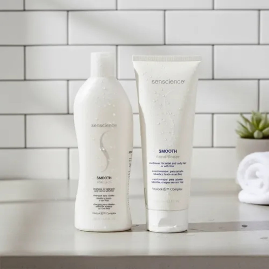 Smooth Shampoo & Conditioner Set Anti-Frizz Hair Home Care Kit Senscience