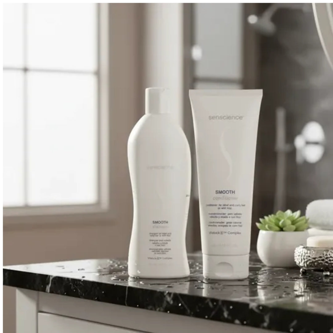 Smooth Shampoo & Conditioner Set Anti-Frizz Hair Home Care Kit Senscience