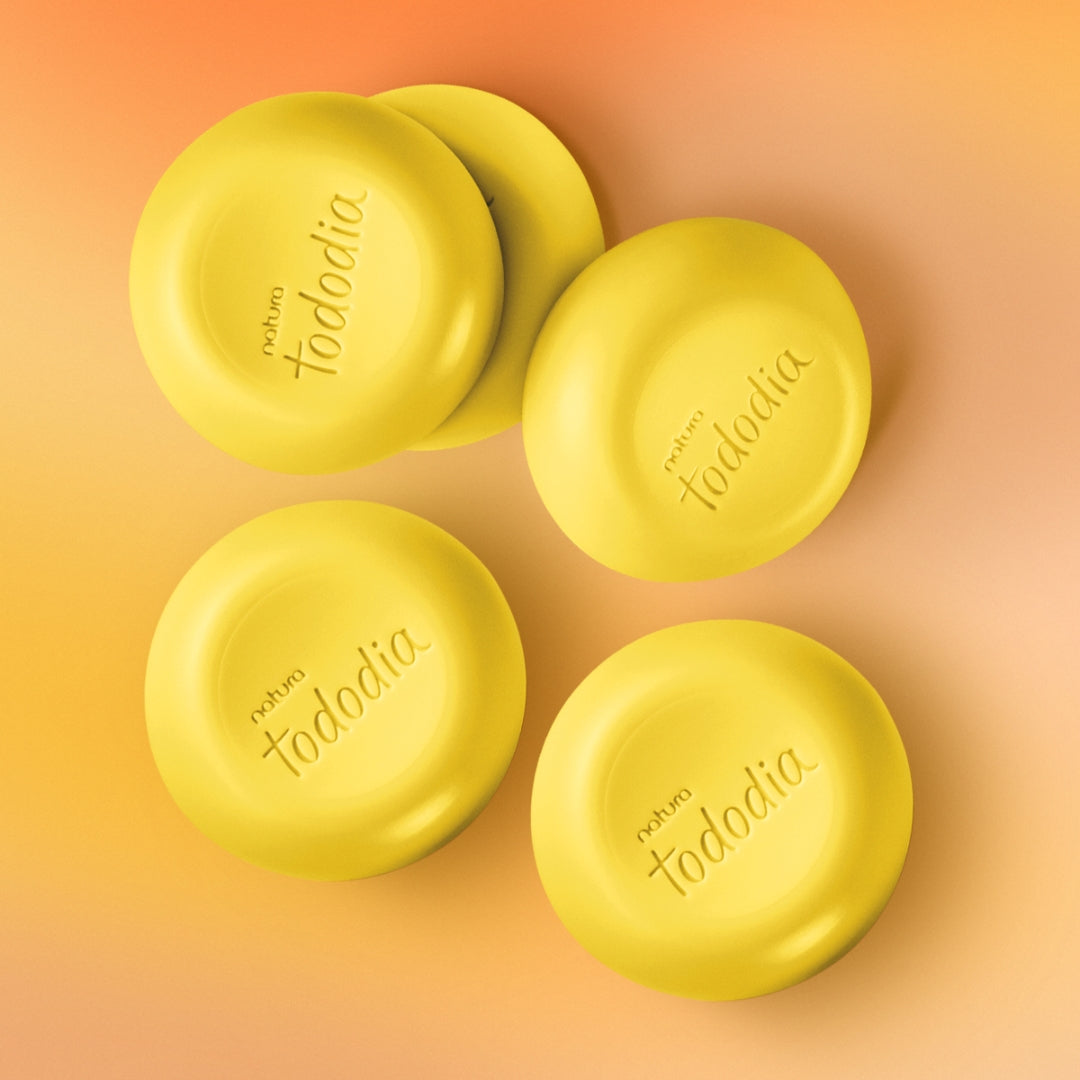 Todo Dia Vegetable Soap Bar Sicilian Lemon Gardenia Flower 5x 90g Natura