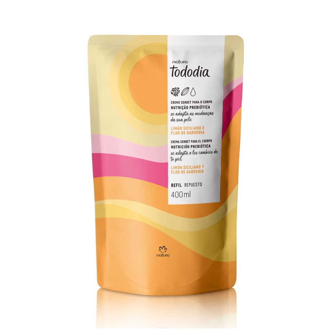 Todo Dia Body Deodorant Cream Sicilian Lemon Gardenia Flower Natura 400ml