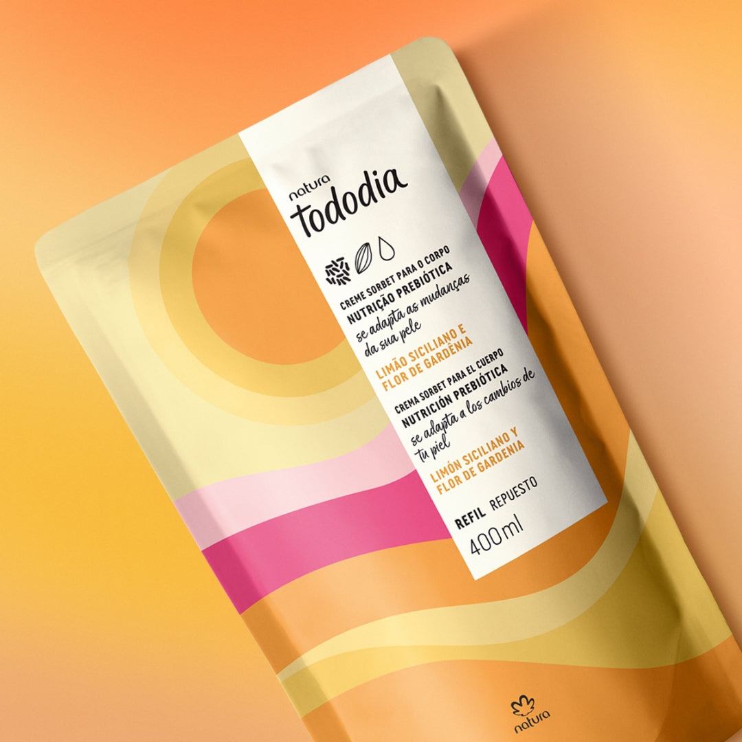 Todo Dia Body Deodorant Cream Sicilian Lemon Gardenia Flower Natura 400ml