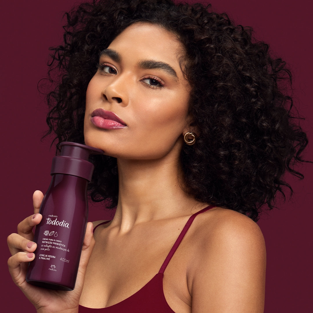 Todo Dia Nourishing Body Deodorant Cream Black Cherry Praline 400ml Natura