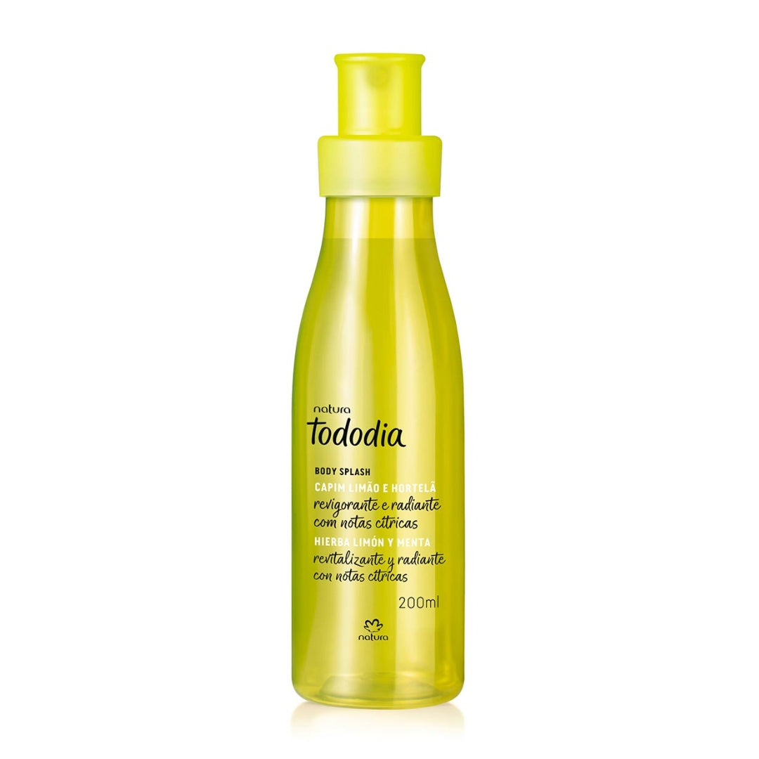 Todo Dia Lemongrass and Mint Citrus Body Splash 200ml Natura Daily Care