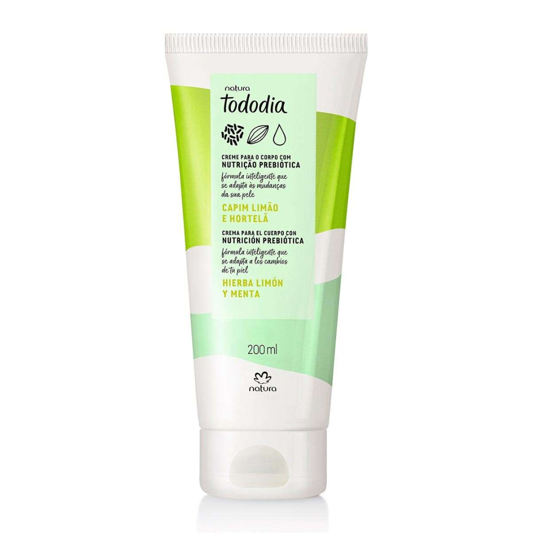 Todo Dia Nourishing Body Deodorant Cream Lemongrass Mint 200ml Natura