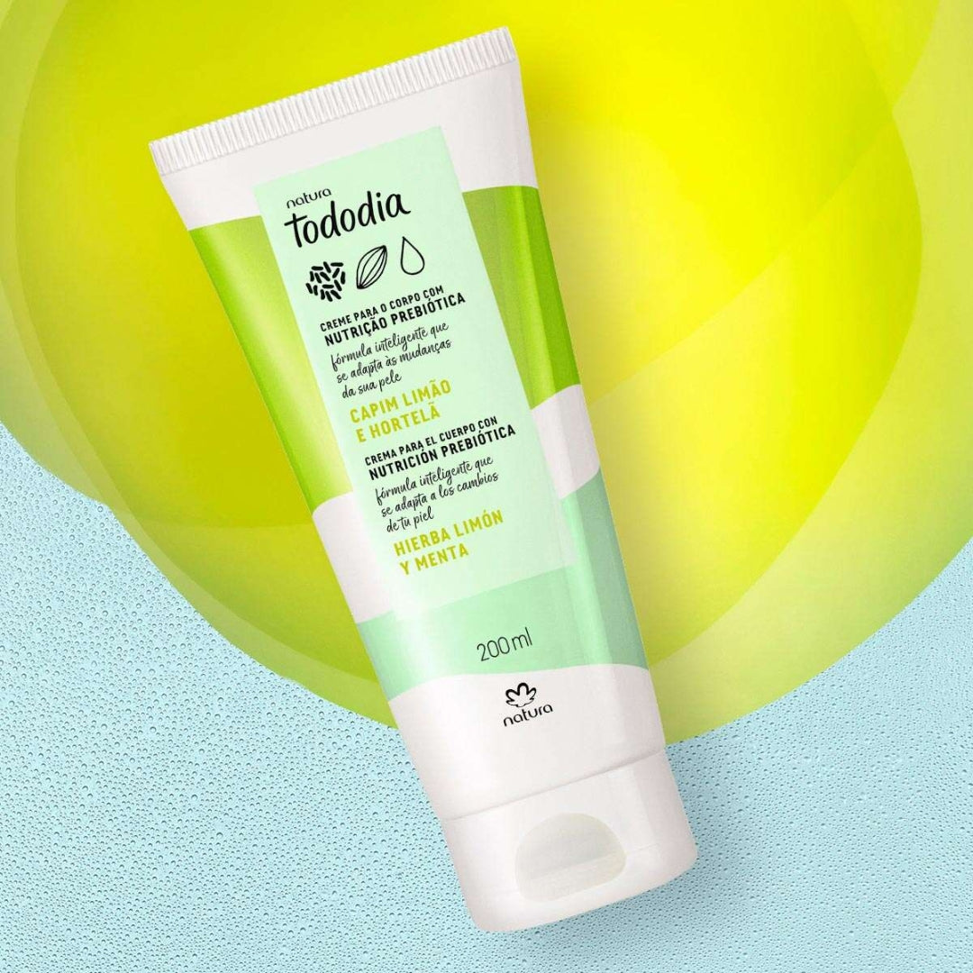 Todo Dia Nourishing Body Deodorant Cream Lemongrass Mint 200ml Natura