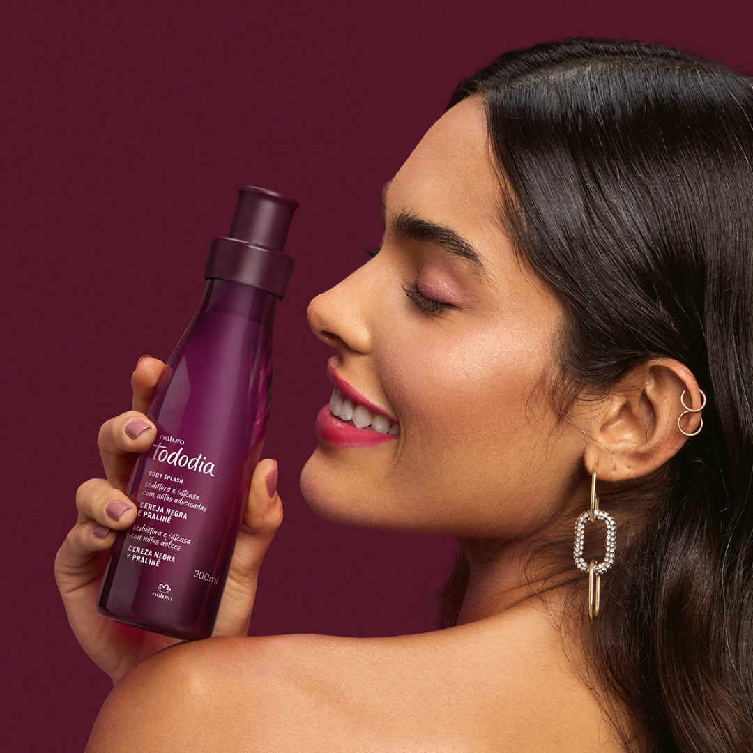 Todo Dia Black Cherry Praline Body Splash 200ml Natura Daily Care Fragance