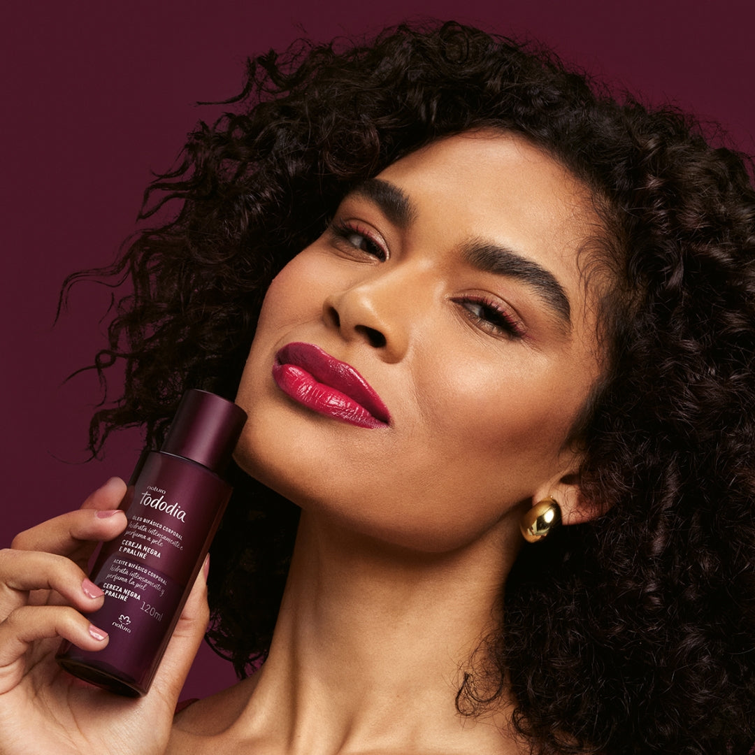 Todo Dia Biphasic Body Oil Black Cherry and Praline 120ml Natura Skin Care