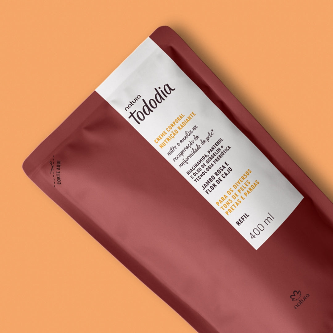 Todo Dia Nutrition Body Cream Refill Pink Jambo Cashew Flower 400ml Natura