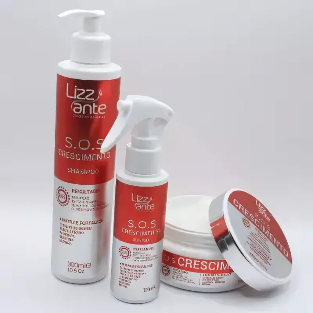SOS Crescimento Hair Growth Nourishing Treatment Kit Lizz Ante