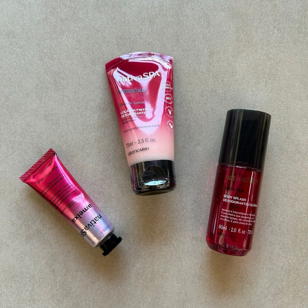 Nativa Spa Plum Skin Care Body Fragance Moisturizing Kit O Boticário