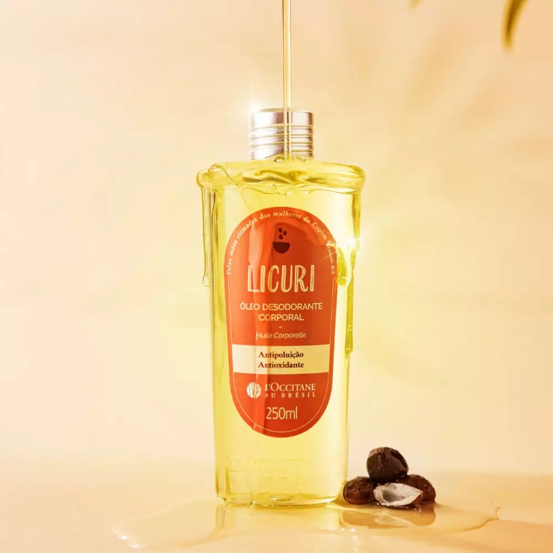 Licuri Deodorant Body Oil Antioxidant Daily Skin Care 250ml L'occitane