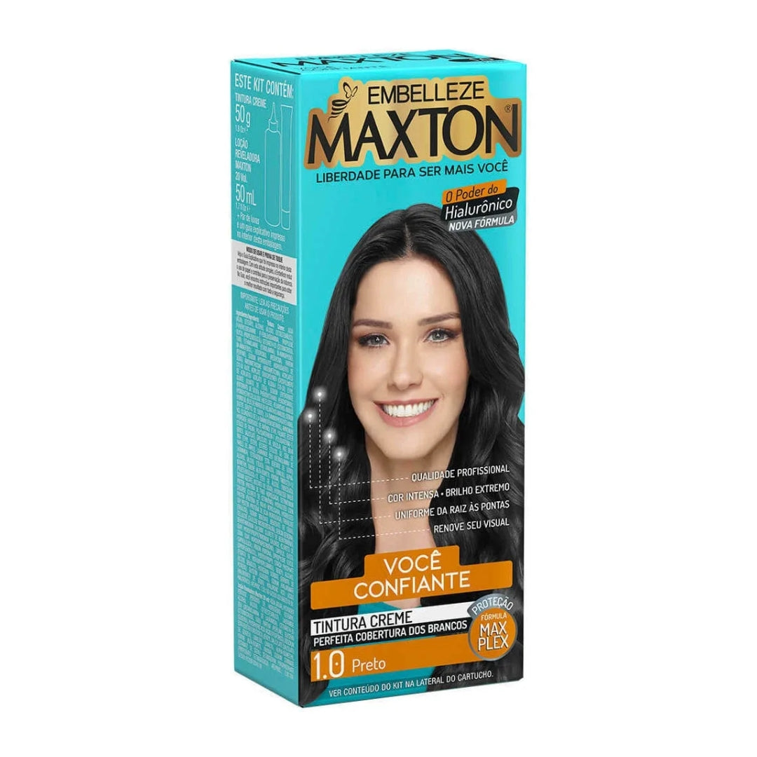 Lot of 3 Maxton Cream Dye 1.0 Black Color Maintenance Hair Toning 50g Maxton