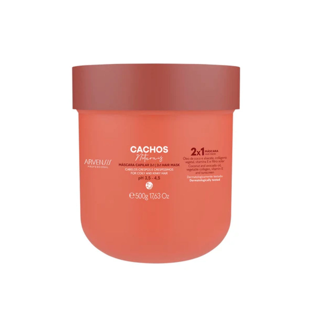Arvensis Natural Curly Hair Mask 2 in 1 Curls Daily Treatment 500g Arv