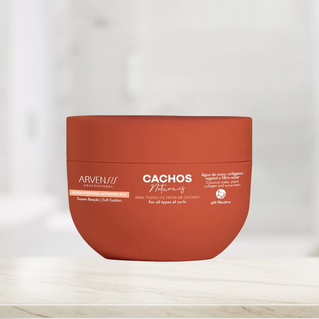 Cachos Naturais High Fixation Fixing Jelly Curly Wavy Hair Finisher 250g Arvensis