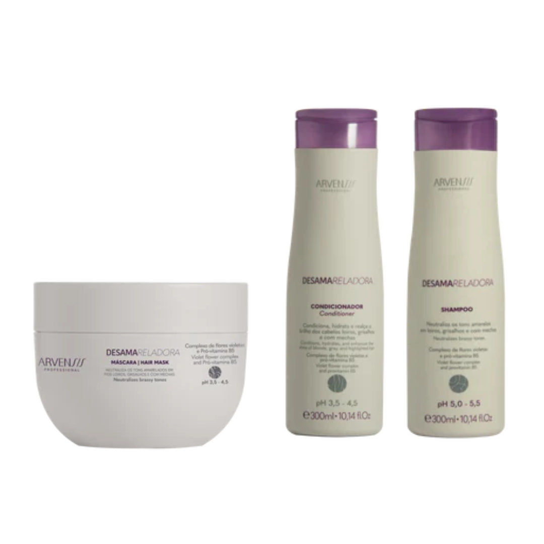 desamarelador de -yellowing علاج الشعر الأشقر طقم نباتي 3 itens - arvensis