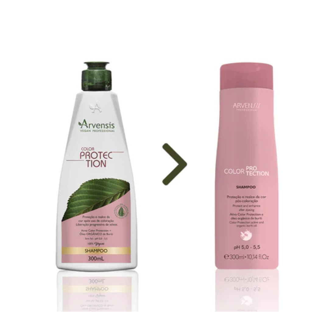 حماية اللون ، صيانة الشعر ، طقم معالجة التغذية النباتي 4 ITENS - Arvensis