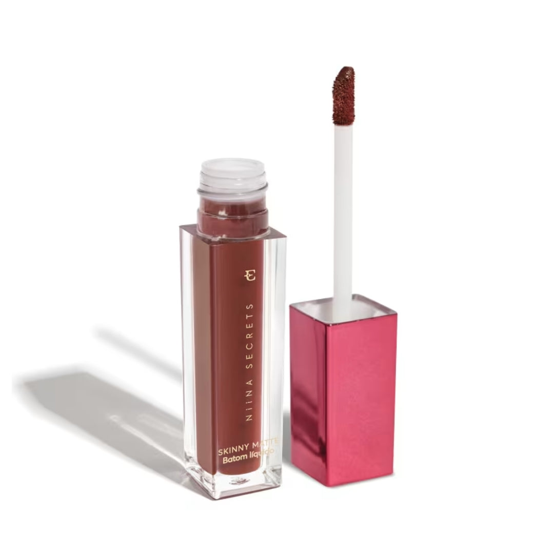 Niina Secrets Skinny Matte Liquid Lipstick Begonia Brown 5ml Eudora