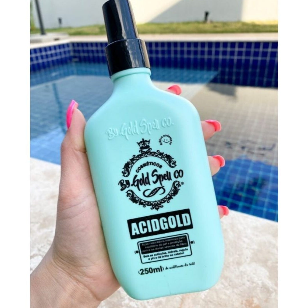 Acidgold Gold Spell Frizzy Hair Acidifier pH Treatment 250ml Everk