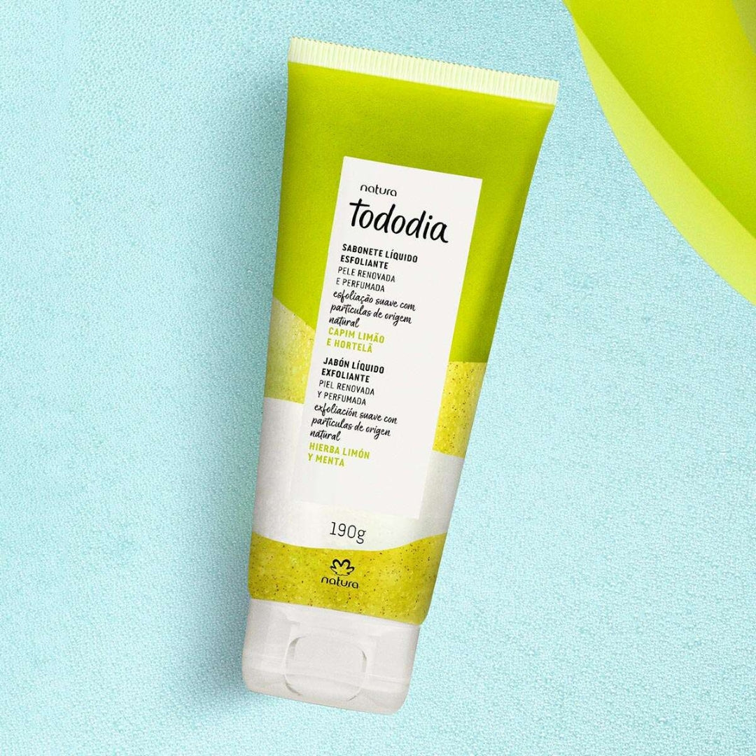 Todo Dia Lemongrass Mint Body Scrub Liquid Soap 190g Natura Skin Care