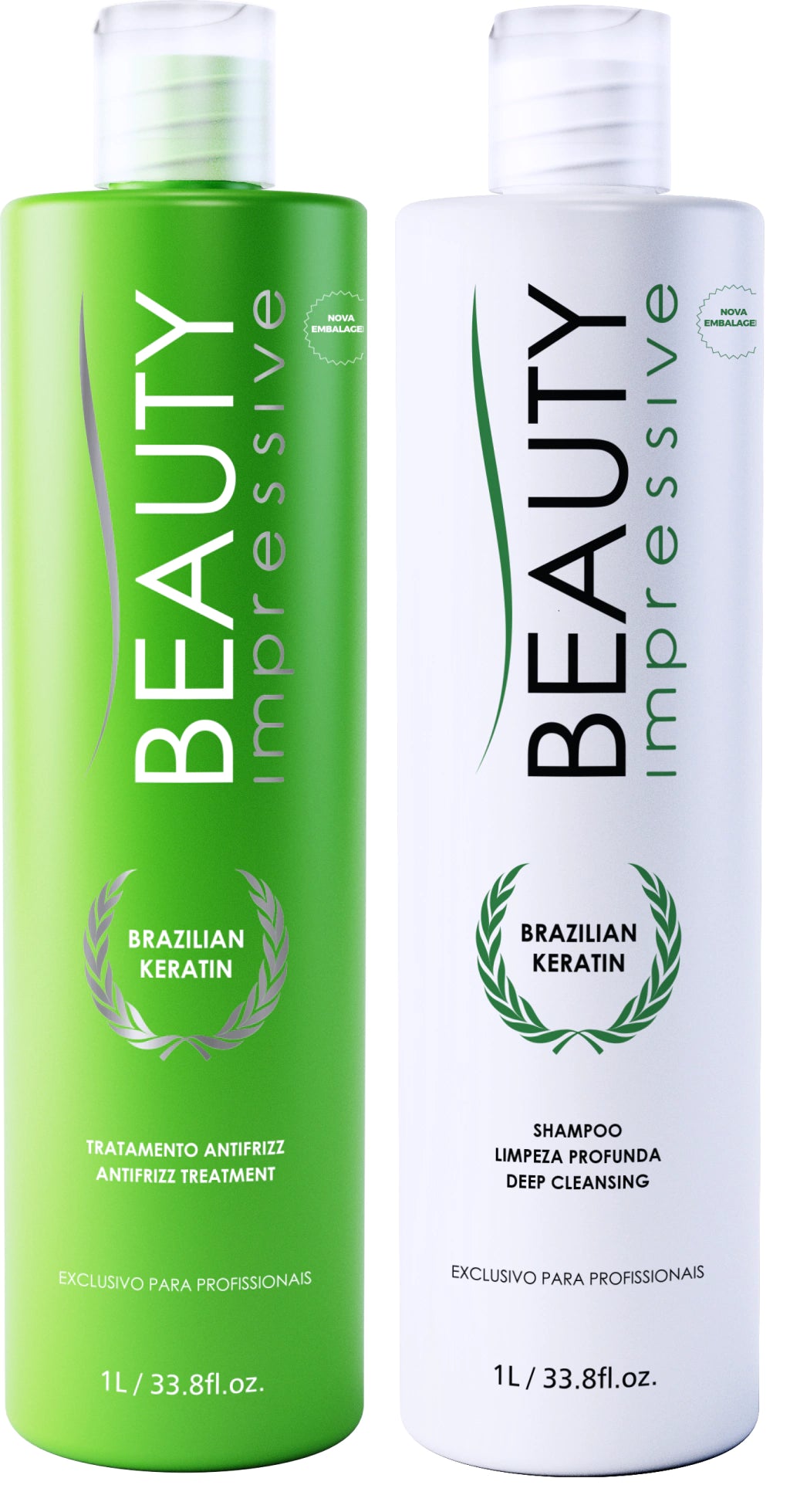 Brazilian Keratin Progressive Brush Hair Straightening Kit Beauty Impressive 2 x 1L