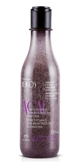 Natura EKOS Sabonete Esfoliante Açaí / Açaí Body Scrub Liquid Soap - 185 ml