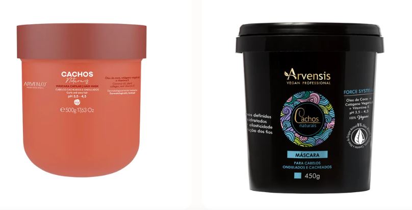 Cachos Naturais Hair Moisturizing Mask Curly Wavy Hair 500g Arvensis