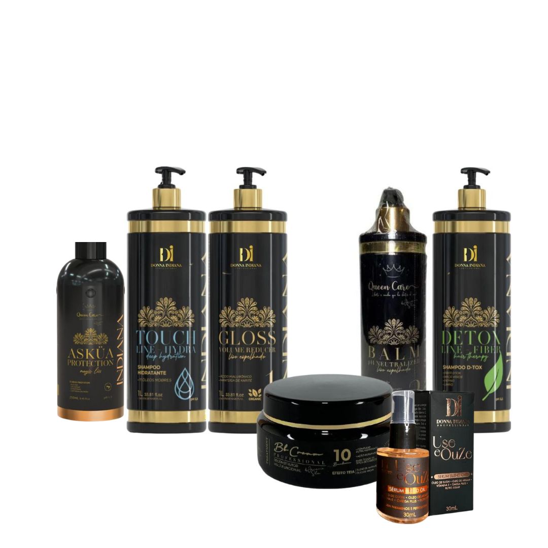 Donna Indiana Progressive Brush + Treatment Volume Reducer Kit