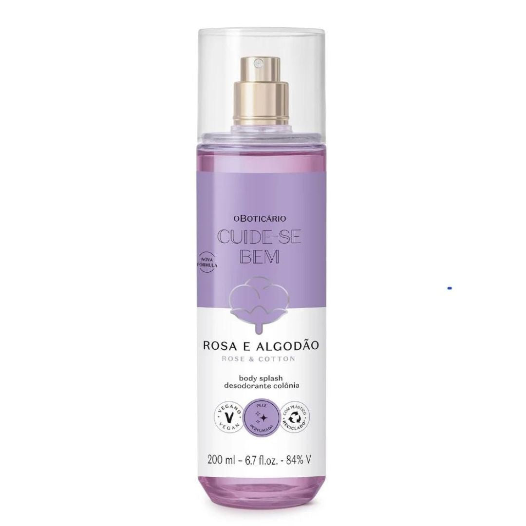 Rosehip Cotton Body Splash Deodorant Cologne Body Fragance 200ml O Boticário Perfume