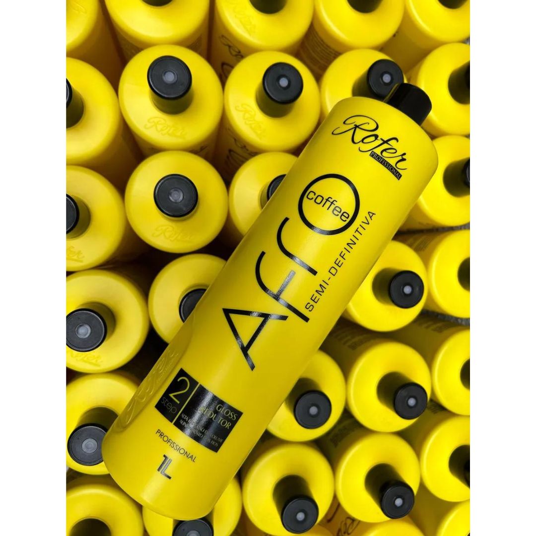 Brosse à cheveux semi-définitive progressive Coffee Afro Step 2 1L Rofer