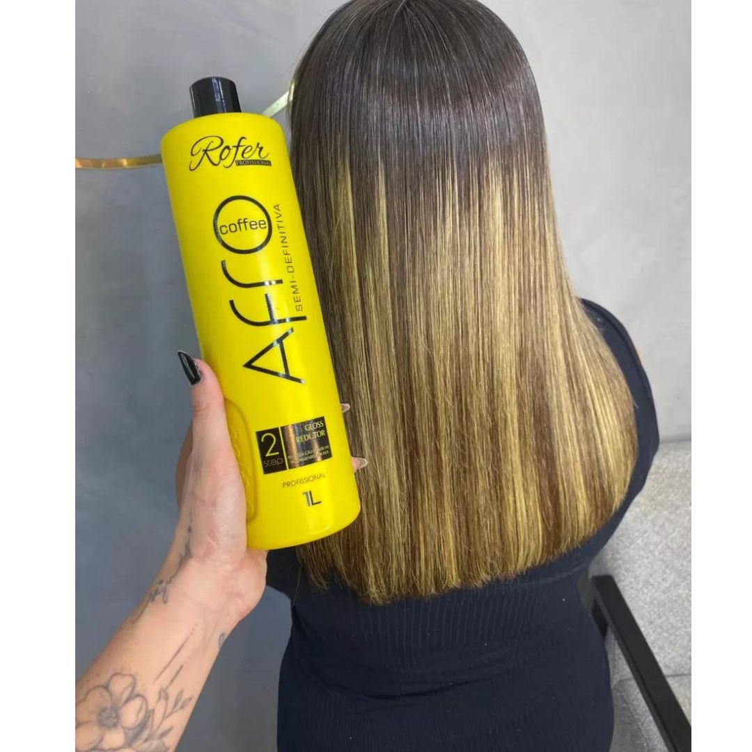 Coffee Afro Semi Definitive Hair Progressive Brush Kit 2x 1L Rofer