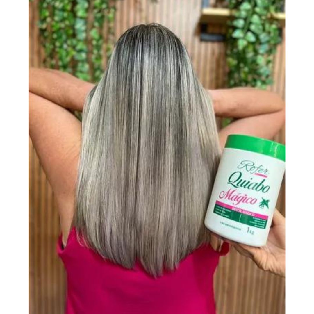 Quiabo Magico Okra Masque Capillaire Profond Réducteur de Volume 1Kg Rofer