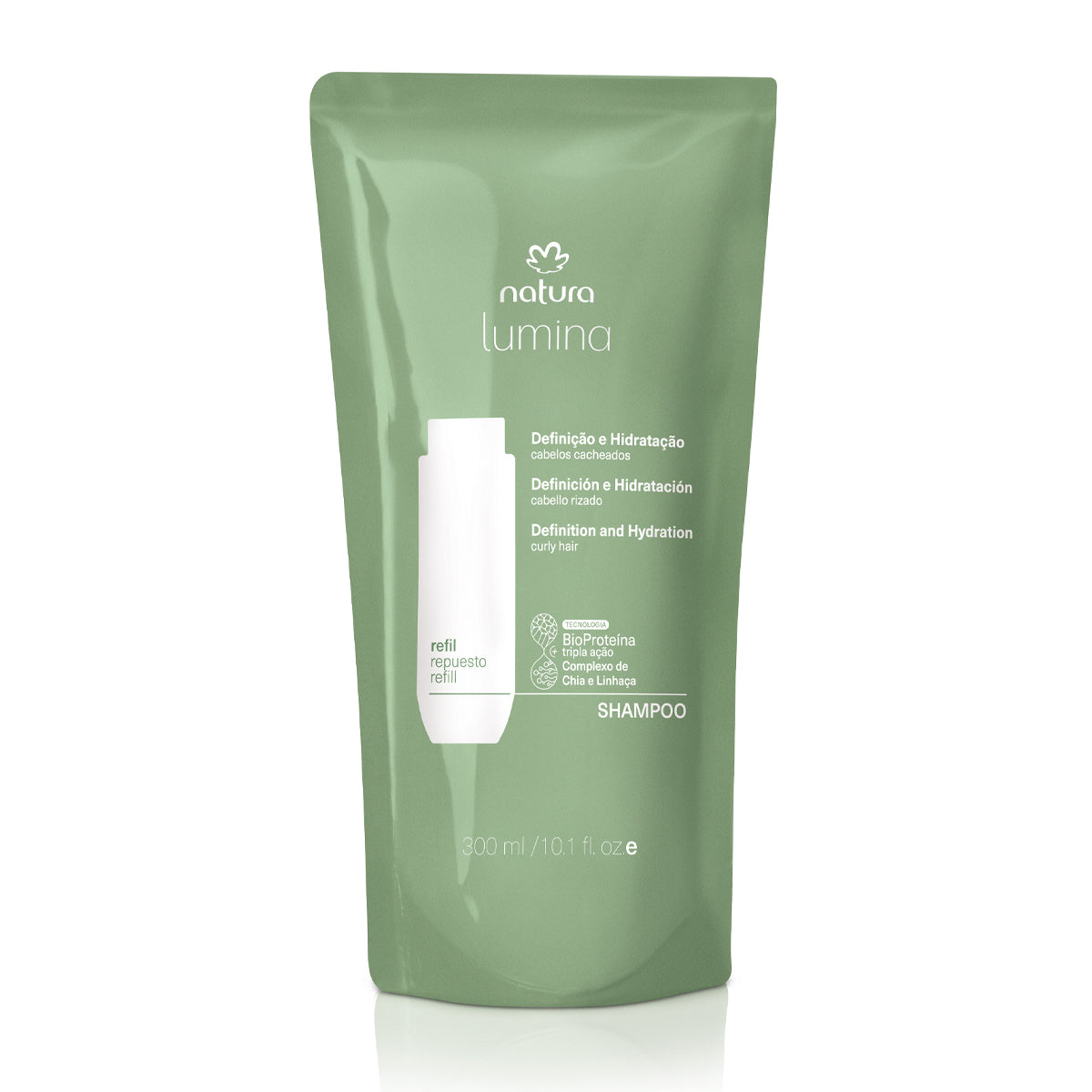 Natura LUMINA Cabelos Cacheados / Recharge Shampooing Hydratant Cheveux Bouclés - 300ml