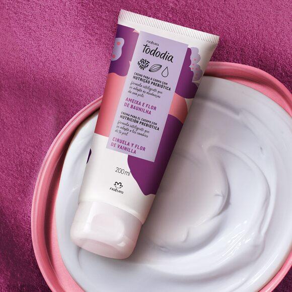Natura TODODIA Ameixa Flor Baunilha / Crème Déodorante Nutritive Pour Le Corps Fleur De Prune Et Vanille - 200 Ml